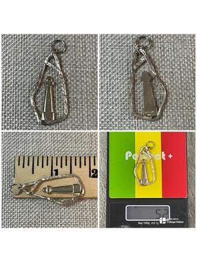 VINTAGE STERLING SILVER LIGHTHOUSE PENDANT !! JFF STERLING !!